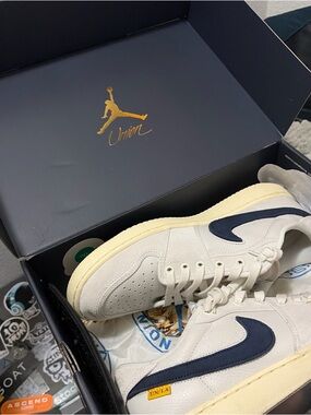Nike Union x Air Jordan Low White Navy Sneakers